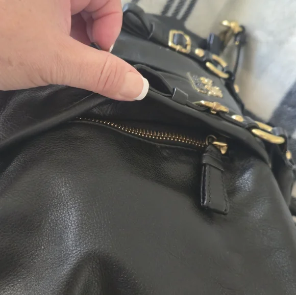 Coach Vintage  Juliette Black Leather  Bag - Picture 8 of 16